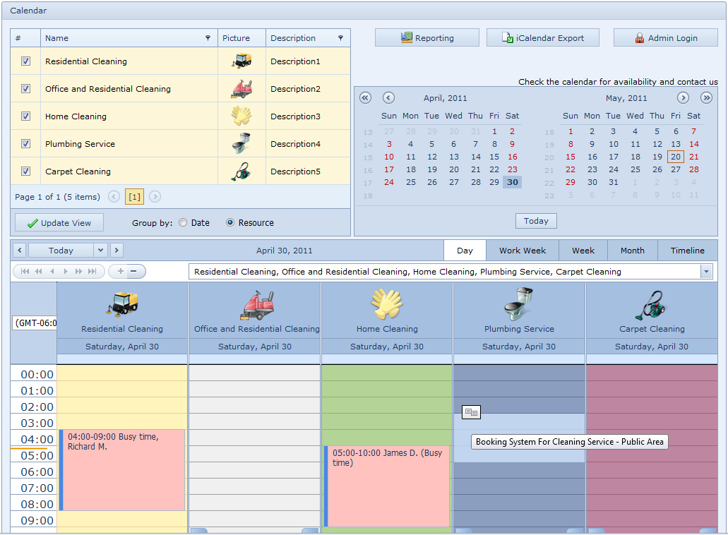 Click to view Booking System For Cleaning Service 4.1 screenshot